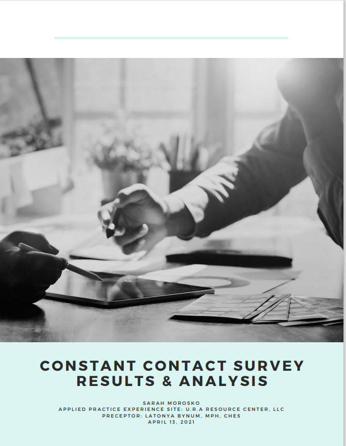 Constant Contact Survey Analysis by Sarah Morosko, MPH