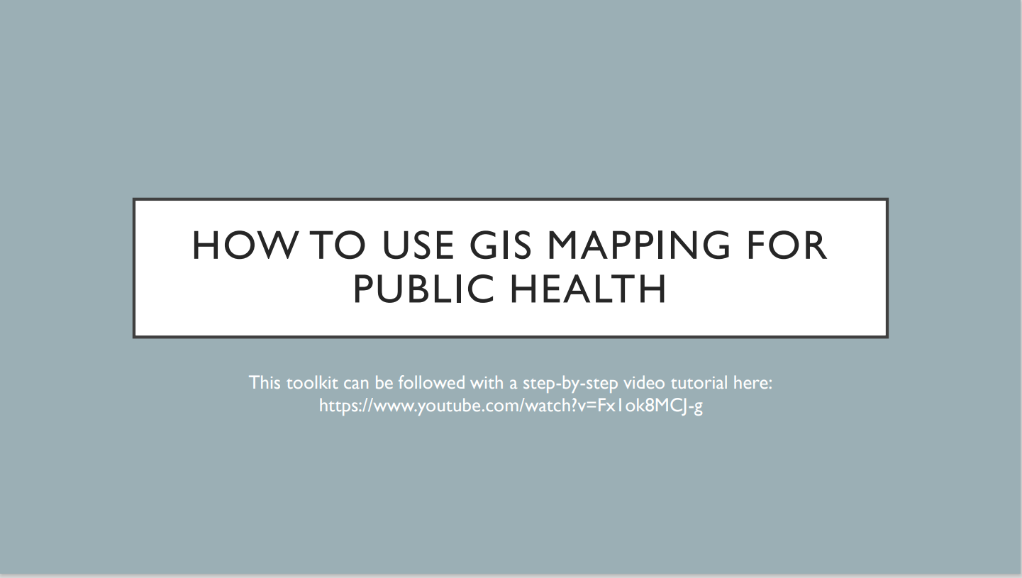 How To Use GIS Mapping for Public Health by Omer Muhammad Malim MPH